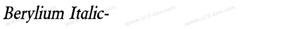 Berylium Italic字体转换